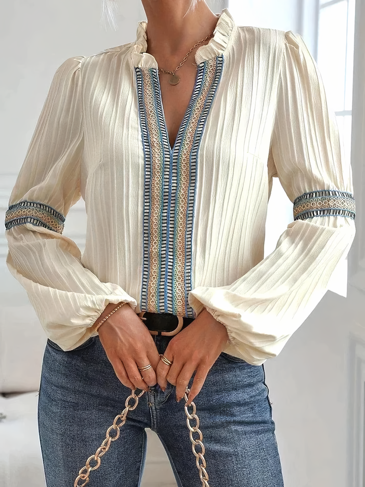 Valerie™ | Stunning V-Neck Blouse