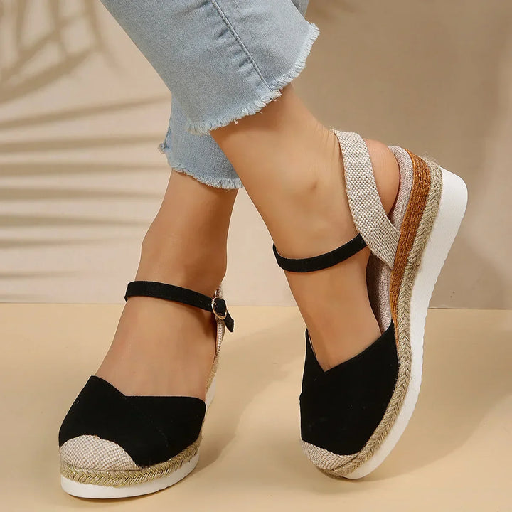 Courtney | Closed Toe Wedge Orthopedic Sandals