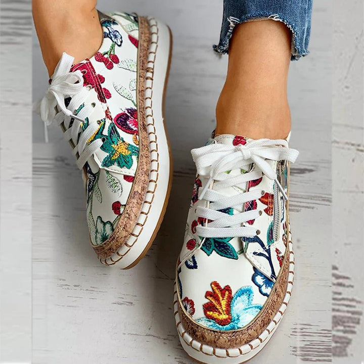 Floral | Orthopedic Zipper Sneakers