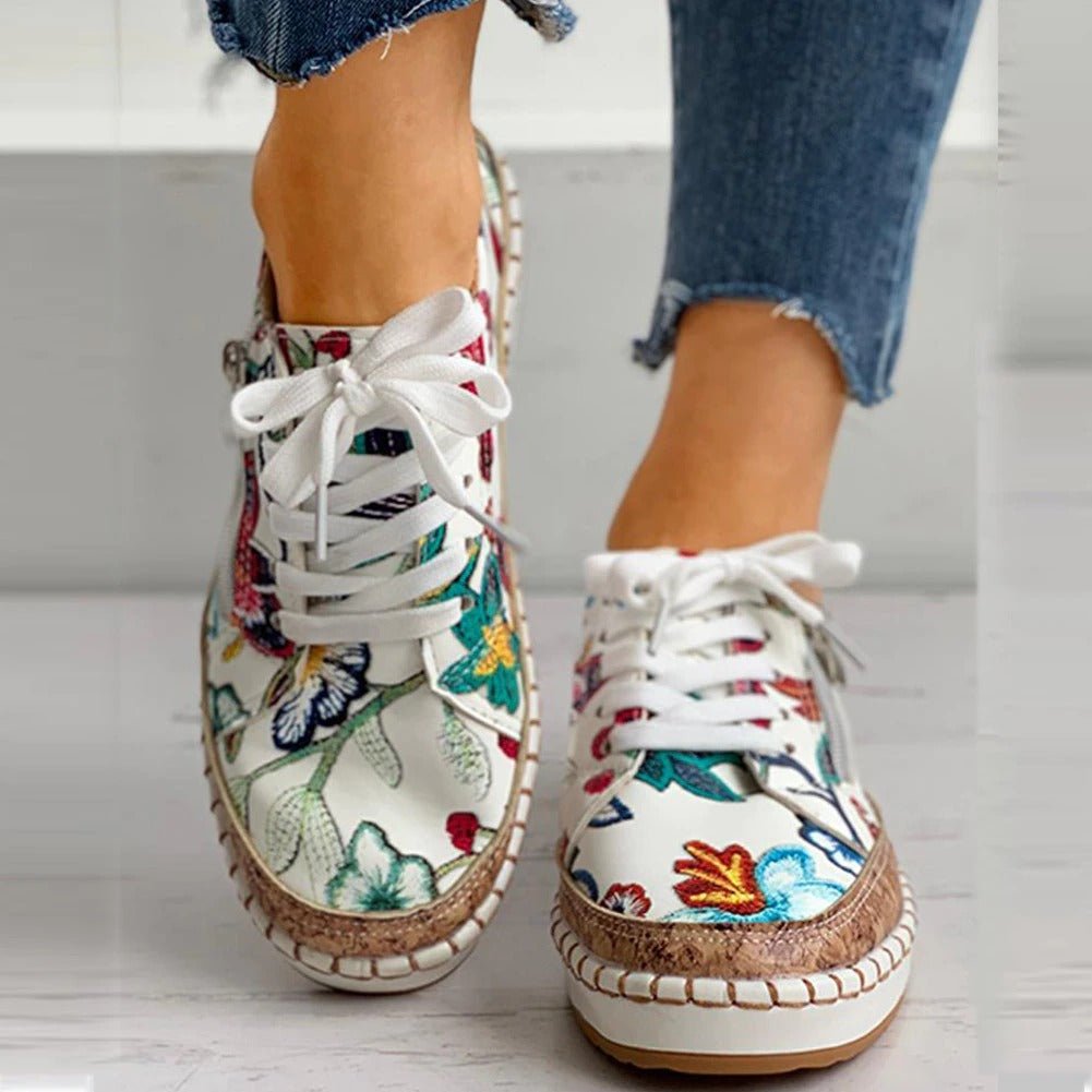 Floral | Orthopedic Zipper Sneakers